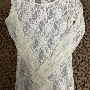 BKE Ivory Lace Overlay